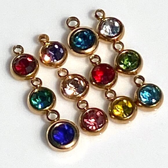 Horseshoe with Letter and Birthstone Charm - CUSTOMIZABLE - Picture 3 of 6